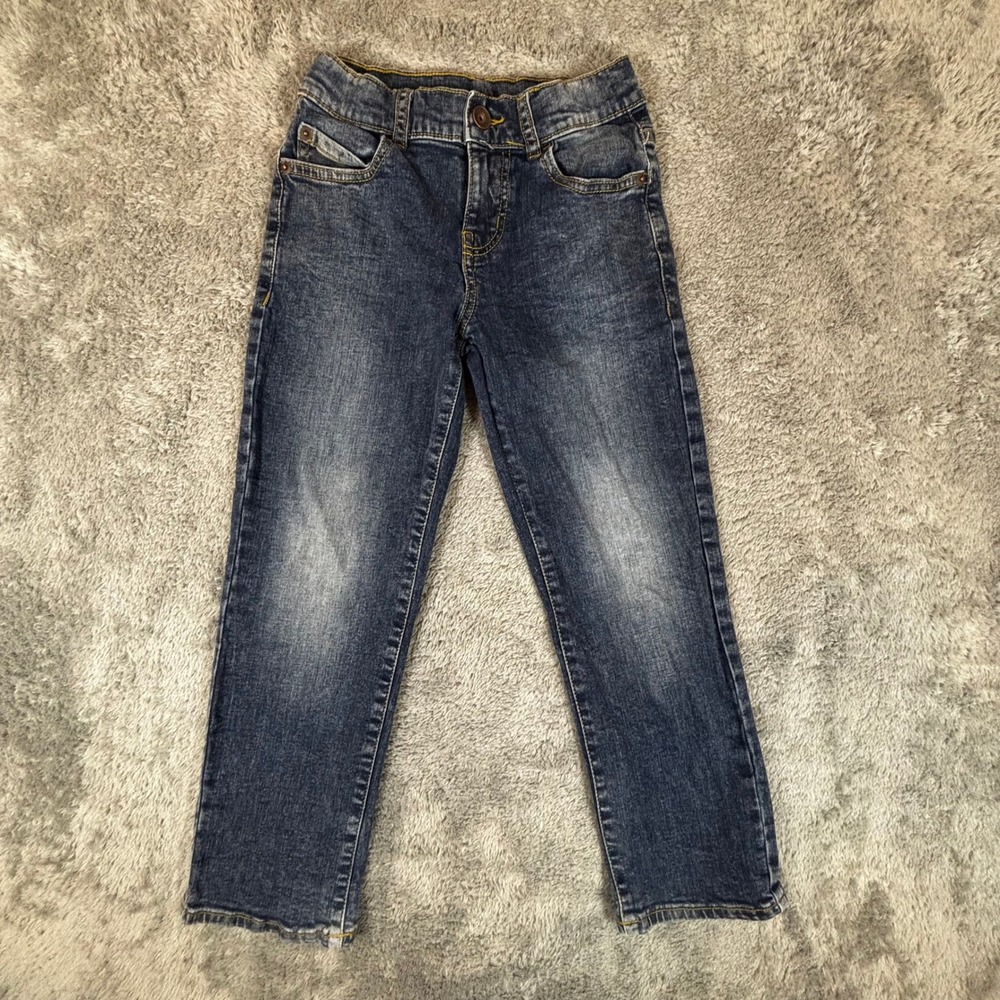 The Childrens Place Boys Relaxed Fit Stretch Jeans Dark Wash Size 7